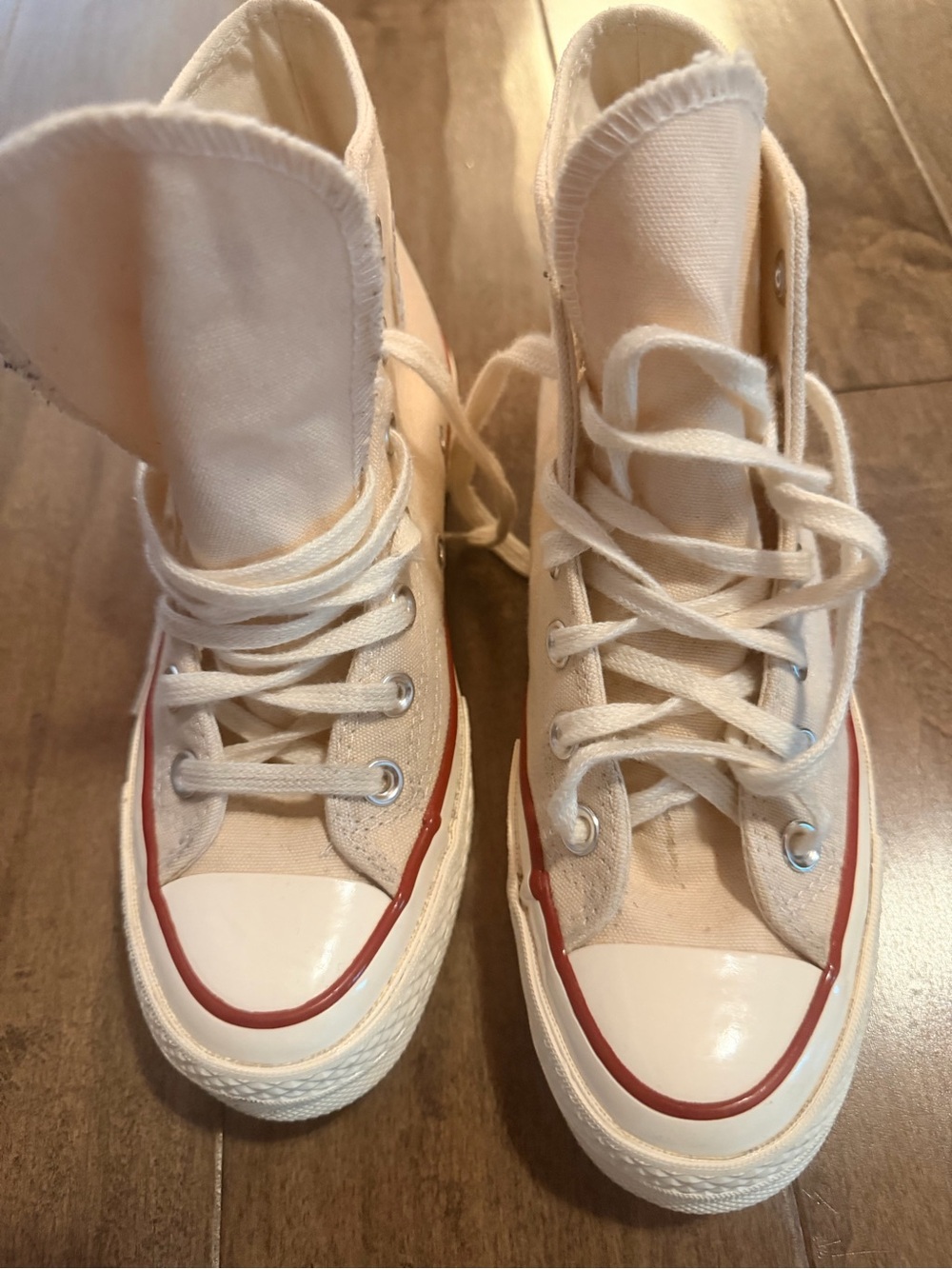 Classic High-Top Chuck Taylor Converse Allstars in Cream Women's 5.5